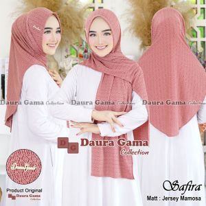 PASHMINA INSTAN SAFIRA BAHAN JERSEY MAMOSA PREMIUM BY DAURAGAMA