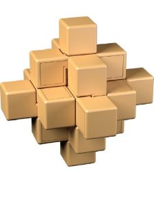 Qiyi Plastic Tangram Lock Creative Student Gift Math Geometry Model Football Ornaments Lu Ban Lock Puzzles Intelligence Toys