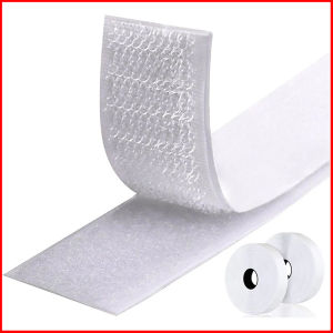 1-25 เมตรสีขาว Velcroes Self-กาวตะขอและห่วงเทปยึด House DIY CRAFT Auto กาวกาวที่แข็งแกร่งสติกเกอร์สายรัด