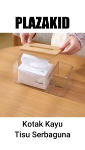 Kotak Tisu Kayu Serbaguna Minimalis Tissue Box Organizer