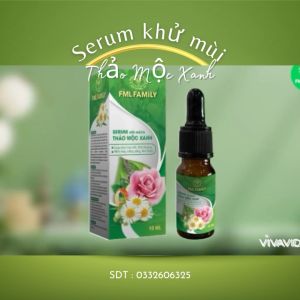 Serum hôi nách Thảo Mộc Xanh 10ml giúp khử mùi hôi khô thoáng mềm mại trắng sáng và làm thơm Chống Hôi Nách An Toàn Từ Thiên Nhiên - Lazada