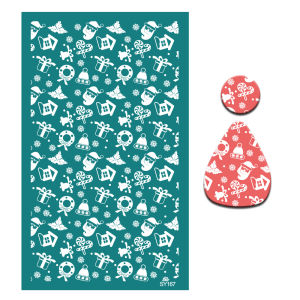 Christmas Silk Screen Stencils Reusable Silkscreen Print Kit for Printing Clay Stamps Polymer Clay Tool Jewelry Earrings Making