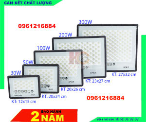 Đèn năng lượng mặt trời HC SOLAR LIGHT 300W200W100W50W Chống chói mắt Vỏ nhôm Tấm pin rời Ánh sáng trắng