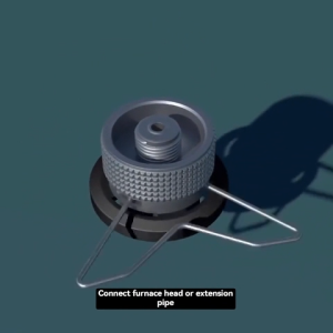 อแดปเตอร์แปลงเกลียวพร้อมขาตั้ง กันกลิ้ง เพื่อใช้กับ แก็สกระป๋องยาว วัสดุอลูมิเนียมเกรด แข็งแรง สินค้าส่งจากไทย