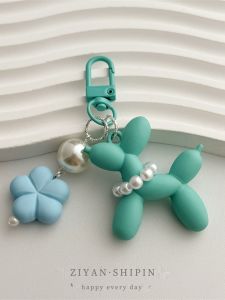 Balloon Dog Keychain Acrylic Cartoon Earphone Cover Decorative Flower Finished Product Creative Gift Festival Supplies