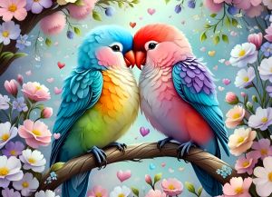 Kayou | Jigsaw Puzzles 500/1000 PCS Adults Vibrant Tropical Birds Home Puzzle Stress Relief Entertainment Toys Puzzles Festival Gift