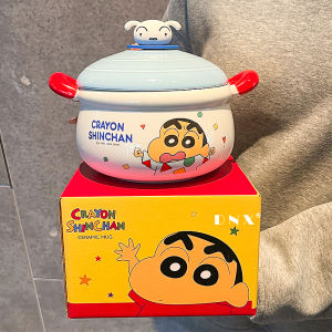 Collaborative Ceramic Soup Bowl Dual Handles Aesthetic Gift