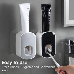 HomeAce Toothbrush Holder Toothpaste Holder Bathroom Storage Squeeze Toothpaste Dispenser Squeezer Bathroom Accessories~0597