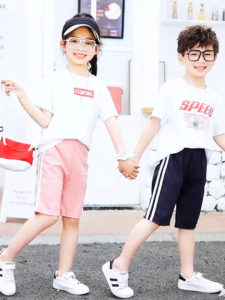 Kids High Quality Polyester Summer Shorts Side Stripes Short Pants for Kids Boys and Girls 2-11 Years Old