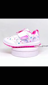 FIURI - Ando - ELINA VELCRO KIDS 29-32 Putih - Sepatu Kets Anak Perempuan - Sepatu Sneakers Anak - Sepatu Olahraga Sport Anak Balita Cewek CowokPerekat - Sepatu Casual Velcro Anak Kecil - Sepatu Sekolah Hitam Anak Perempuan PAUD TK SD Murah