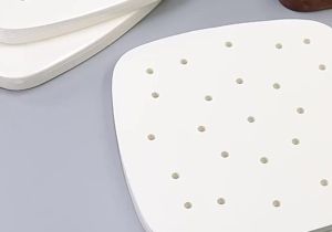 50pcs Bamboo Steamer Papers Disposable Non-Stick Steamer Mat Oil Paper Air Fryer Oven Kitchen Pan Pad Airfryer Bakpapier
