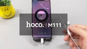 Hoco M111 หูฟัง iOS สำหรับ iOS Phone ไม่ต้องต่อบลูทูธ ไมค์ในตัว มีปุ่มคอนโทรล เพิ่ม-ลดเสียง รับสาย เล่นเพลง