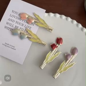 Kẹp tóc hoa tulip Doudou Kẹp tóc mái Kẹp tóc con Kẹp BB Kẹp tóc mái mỏ vịt Kẹp mỏ vịt Kẹp tóc FJ066