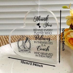 CIFbuy | Cúp Hình Trái Tim Bằng Acrylic Đồ Trang Trí Bàn Làm Việc Câu Nói Truyền Cảm Hứng Giải Thưởng Dành Cho Người Hướng Dẫn/giáo Viên Đồ Trang Trí Nhà Cửa/văn Phòng Phong Cách Boho Phù Hợp Mọi Dịp
