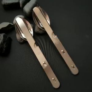 Cutlery Set 3 in 1 Sendok Makan Garpu Camping Multifungsi