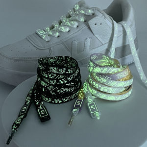 Flat Luminous Shoelace Fluorescent Shoelaces for Sneakers Glow In The Dark Night Shoe Laces for AF1 Shoestrings Buckle Decoratio