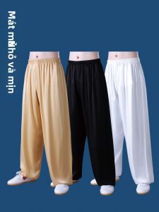 Quần Taichi Acetate Mùa Hè Quần Bóng Đá Quạt Lụa Quần Taichi Luôn Quần Bóng Đá Nghệ Thuật Múa Quần Áo Đạo Mộng Quần Taichi