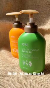 Combo Gội + Xả Thảo Dược Gừng Sả Cỏ Cây Hoa Lá 500gram - Giảm Bết Sạch Gàu Mượt Tóc