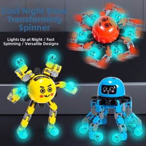 Mechanical Fidget Spinner Glow in the Dark Transformable