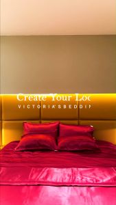 Bộ Ga Giường Phi Lụa Victorias Bedding Màu Đỏ Đô Chính Hãng Korea