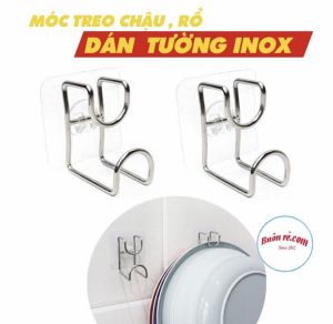 [💥TIỆN LỢI💥] Kệ Giá Móc Treo Thau Chậu Dán Tường Đồ Dùng Nhà Bếp Bằng Inox 304