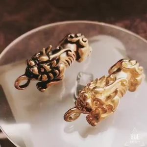 Solid Brass Turtle Statue Home Antiquity Collectible Tea Pet Ornament