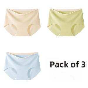PIER N°5 | Herbal Initial Color Ice Silk Seamless Womens Underwear Thin Pure Cotton Extended Antibacterial Crotch Triangle Shorts