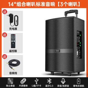 Sony Outdoor Square Dance Sound System Portable Pull Rod Performance Speaker High Volume Bluetooth Karaoke Heavy Bass High Power