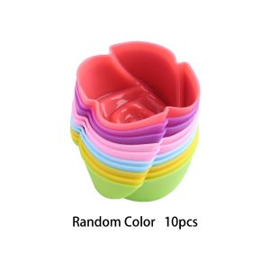 Rose Flower Silicone Cake Mold - 10pcs 3 Sizes (Large/Medium/Small) for Muffin Biscuit DIY Baking
