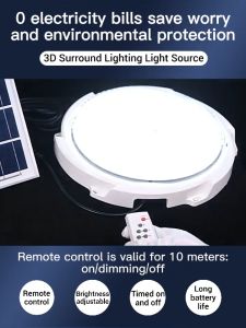 【BUY 1 GET 3】3000W Solar Ceiling Light Indoor solar lights with solar panel original LED 3-colors lamp 1500W 1200W 900W Outdoor waterproof IP67 Dust and mosquito prevent Automatically up Dimmable Remote Control surport COD 30-Years Warranty 2025NEW YESQ