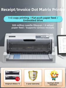 Comix | New Comix Pin-Type Printer Automatic Manual Integrated Delivery Note Out-Of-Warehouse Note Receipt Small Flat Push Pin Hole Printer Special Machine Receipt Triple Printer USB Interface
