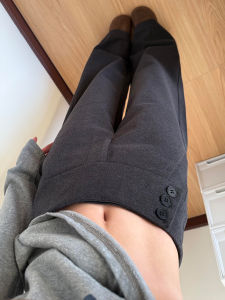 YIFANSHI | Slim Fit Draping Wool Blend Wide Leg Pants