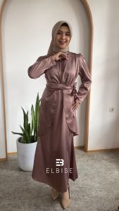 Candrima Dress Ikat Satin Premium Baju Kondangan Clara Lebaran Wisuda Bridesmaid