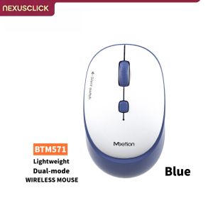 NexusClick Type-C Rechargeable Wireless Mouse Dual Mode Silent Click 3200 DPI Adjustable 3 Million Lifespan Computer Mice for PC
