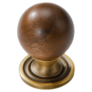 INNDUN | Retro Walnut Brass Drawer Cabinet Handles