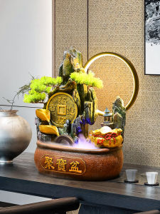 Fengshui Wheel Cornucopia Money Drawing Fountain Water Decoration Circulating Water Living Room Front Desk Office Opening Gift