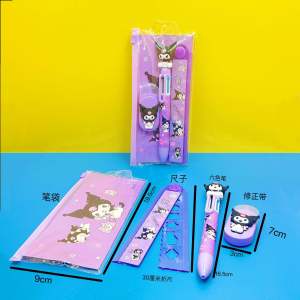 Sanrio set stationary with correction tape pen and ruler kawaii design