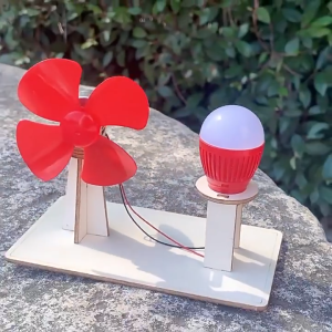 ToyVille เครื่องกำเนิดไฟฟ้า DIY กังหันพลังงานลมแปลงเป็นพลังงานไฟฟ้า การทดลองทางวิทยาศาสตร์ฟิสิกส์