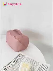 Hayylife Tas Kulit Kosmetik -Tas Kulit Wanita Skin Care Berkapasitas Besar Tas Make up Travel Portabel Tas Penyimpanan Kosmetik Sekat HL-AGB820