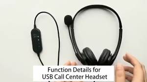 MeeGoo Call Center Headphone USB/3.5mm Wired Headset With Noise Cancellation Microphone Gaming Headphone