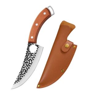 Pisau Dapur Daging Tajam Stainless Steel Forged Boning Knife Dengan Sarung