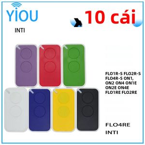 YIOU 10 Chiếc Điều Khiển Từ Xa Mã Cuộn 2 Kênh 43392 MHz Tương Thích Với FLORO2RE FLO2RS FLO4RS Cho Điều Khiển Cửa Cuốn Nhà Để Xe NICE