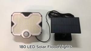 Đèn Năng Lượng Mặt Trời 180 Đèn LED Tự Động Sạc Ban Ngày IP65 Bảng Điều Khiển Chống Nước Có Thể Tháo Rời Với Ba Chế Độ Độ Sáng Để Chiếu Sáng Ban Đêm