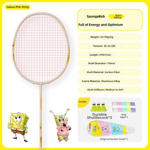 Kawasaki | Spongebob Collaborative Cartoon Cute Carbon Fiber Badminton Rackets