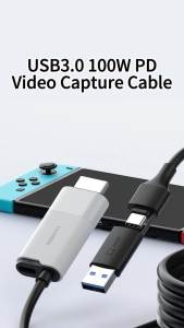 Hagibis | Hagibis USB 3.0 Thẻ Ghi Hình HDMI Sang USB-A/Type-C Cáp PD 100W Cho Quest 3 Switch Gaming Live Streaming Recorder