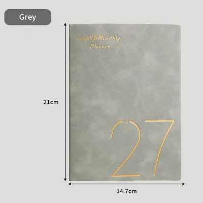 2027 English Agenda Planner Organizer Diary A5 Notebook Daily Journal Stationery Weekly Plan Book Notepad Calendar Sketchbook Office Note Book