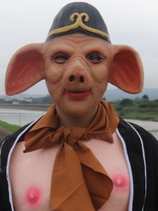 Pig Eight Ring Mask Costume Full Set Journey to the West Role Playing TikTok Funny Latex Headgear Adult Full Face