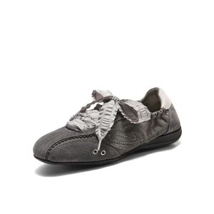 Belle | Silver Satin Ballet Training Shoes Women