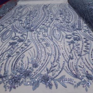 (HARGA PERSETENGAH METER) bahan kain tulle payett salur mewah/tille bordir full payet /bakal kebaya payet