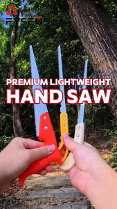 Mitsushi Compass Saw Hand Saw with pvc Handle Fine Cuts Wood Saw Sharp sk5 Blade for Sawing Trimming Gardening Cutting Wood Drywall Plastic Pipes